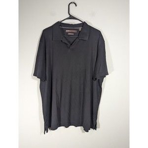 Perry Ellis Black Polo Pima Cotton Shirt Men XXL (see measurements)